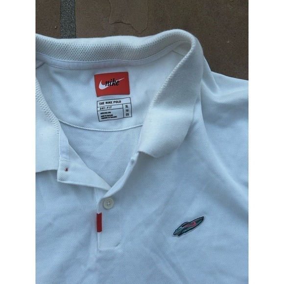 Men's Nike DRI-FIT Court Heritage "The Nike Polo" White Size XL EUC - Picture 2 of 3